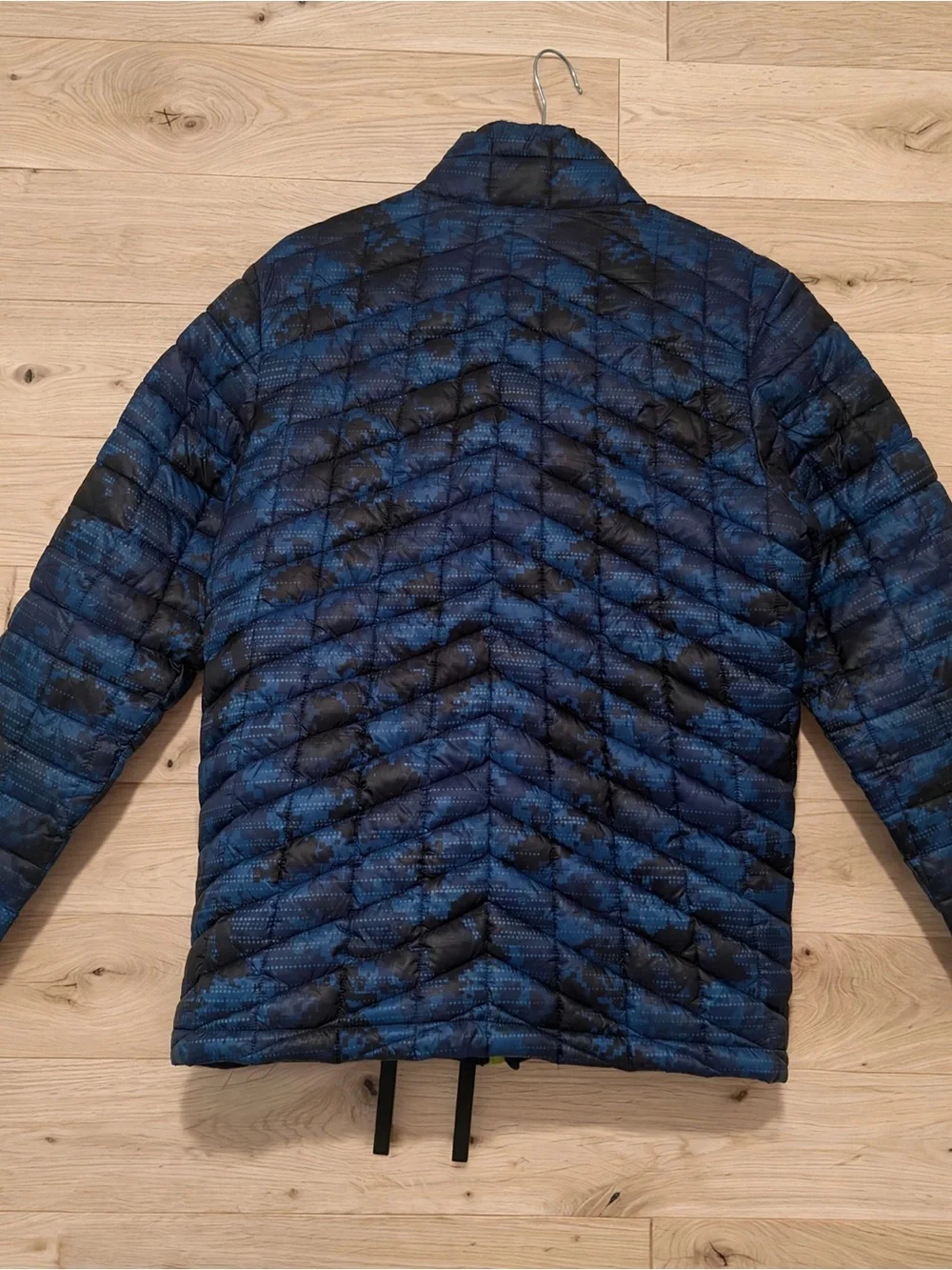 Snozu Kids Blue Quilted Puffer Jacket with Yellow Trim